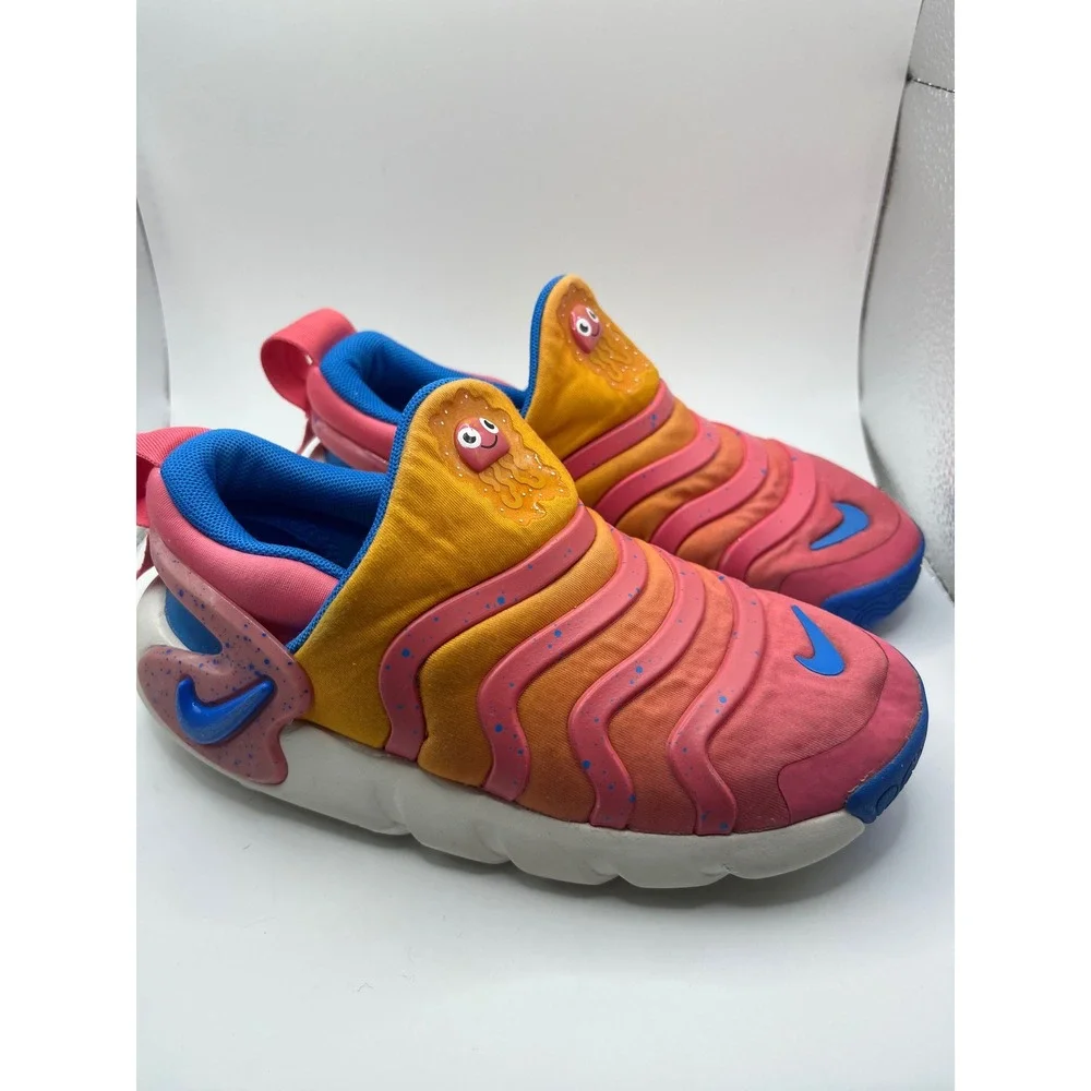 Nike Dynamo Free Toddler Shoes Blue‎ Pink Orange Monster Eyes Size 13C